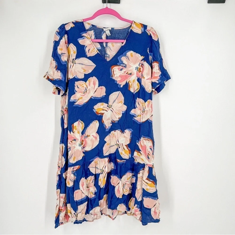 a new day blue floral dress Women's Linen Mini Slip Made from a fabric blend of cotton New Day Blue Mix Floral